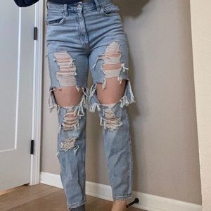 American Eagle Ripped Mom Jeans